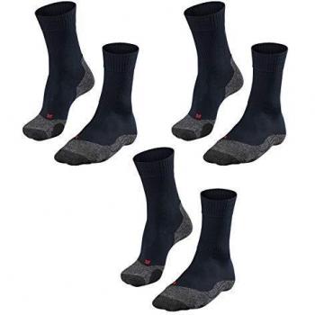 Falke Calcetines de trekking TK2, acolchados, para hombre, azul marino