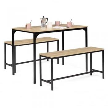 Tavolo Da Pranzo Detroit 110 cm – 4 Persone e 2 Panche