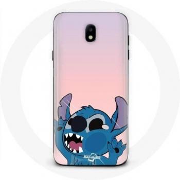 Pink Background Stitch Nose Case for Galaxy J7 2017