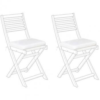 Set of 2 UV Resistant Outdoor Seat Cushions with Ties