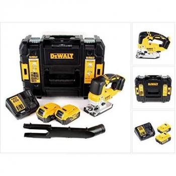 DeWalt 18 V Sierra de Calar inalámbrica DCS 334P2, 2 baterías 5 Ah, cargador y estuche TSTAK