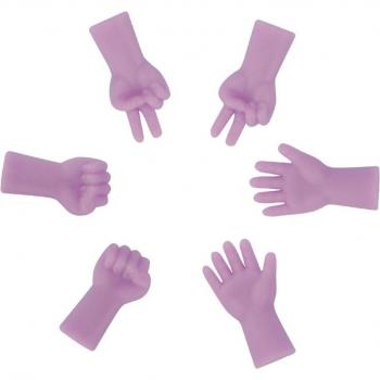 6pcs Knitting Needle Point Caps Rock-Scissor-Paper