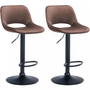 Repose-Pieds Bar Haute en Velours Noir