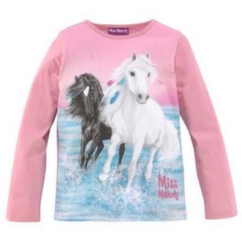 Miss Melody 92/98 Langarmshirt mit Pferdeprint