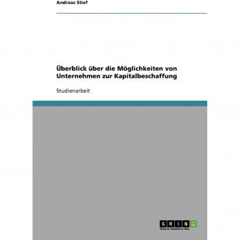 Überblick über die Möglichkeiten von Unternehmen zur Kapitalbeschaffung