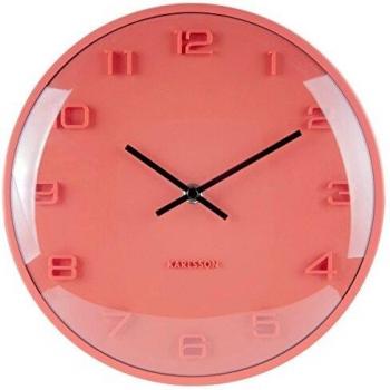 Wandzeit Karlsson Elevate Orange – Metallschale mit Glas, Ø 25 cm