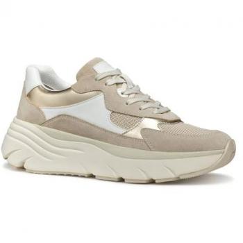 Geox Calzature Sneaker Diamante Bianco/Taupe Light EU 35