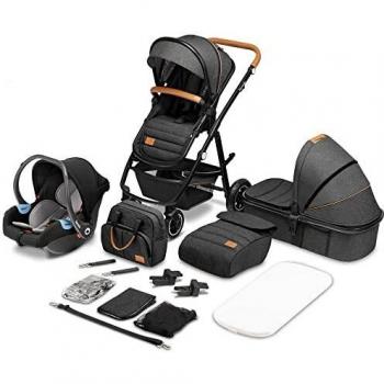 LIONELO Amber Passeggino Set 3 in 1 Carrozzina con Sedile Sportivo