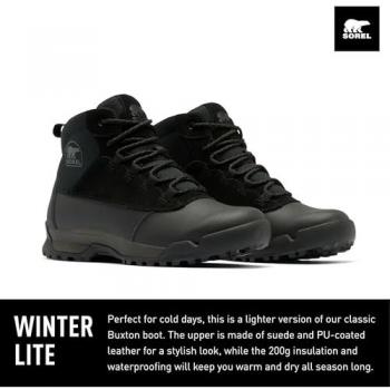 Sorel Herren Trekkingschuhe Buxton Lite Lace Plus Schwarz 46