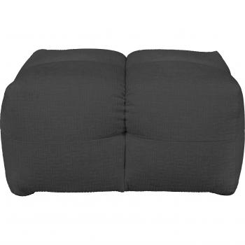 Grau‑Antrazit Polsterhocker TALISHA – 100 % Polyester