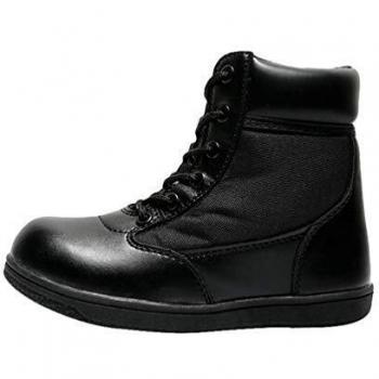Bottes Enfant Randonnée Garçon Imperméable Semelle Caoutchouc Fermeture Éclair Hautes Extérieur Trekking Désert Automne Hiver Décontractée Noir 33 EU