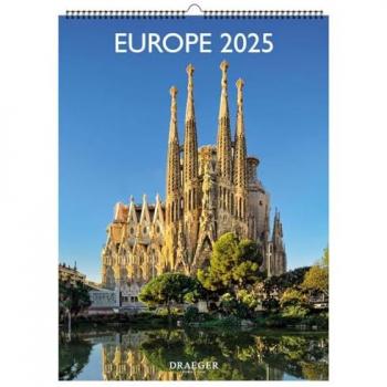 Calendrier Mural 2025 Europe Draeger Décoration 29×39 cm