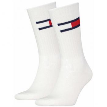 TC3: Tommy Hilfiger Men’s Flag Trainer Crew Socks, Dual Pack – Off-White