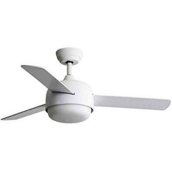 Ventilador de Techo Blanco con 4 Aspas y Luz Regulable