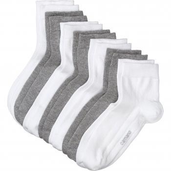 Camano Herren 3023 Ca-Soft Quarter Socken, 7 Paar, Weiß, Herstellergröße 39/42