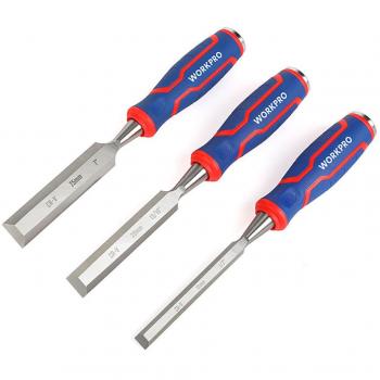 Kit de 3 Formones WorkPro en Acero Cromo‑Vanadio