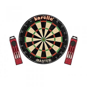 Karella Meister‑Set: Dartboard + Stahlpfeile