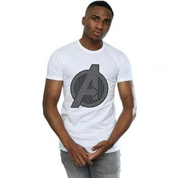Chemise en coton L blanche pour hommes – Avengers Endgame Iconic Logo