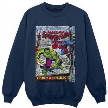 Spider-Man VS Hulk Cover Sweatshirt voor Jongens 5-6 Jaar Wit