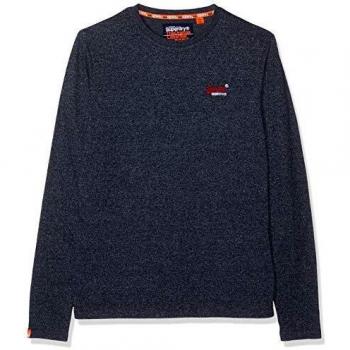 Superdry Herren Orange Label Vintage Stickerei L/S Tee Langarmshirt, Blau