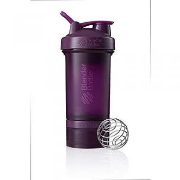 BlenderBottle ProStak Protein Shake Set: 150 ml & 100 ml, Pillenfach, 450 ml‑Skala – Lila