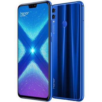 Huawei Honor 8X, Blau, 64 GB, Dual-SIM, 6,5 Zoll Display, Android 8.1