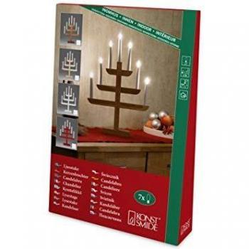 Candelabro elettrico bianco caldo con 7 luci