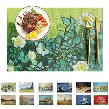 KAINOS Sets de Tables Résistant à l'usure Roses Sauvages