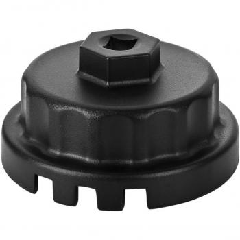 DEDC Oil Filter Wrench 64mm Black 14‑Flutes for Toyota 2.5–5.7L Engines (Avalon/Camry/Highlander)
