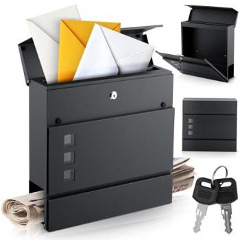 Boîte aux lettres moderne 37x37x105 cm anthracite