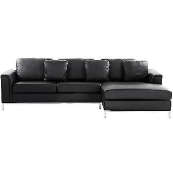 Beliani Schwarz L-förmiges Sofa für Wohnzimmer