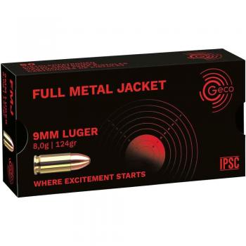 Geco 9mm Luger Vollmantel 124gr Munition
