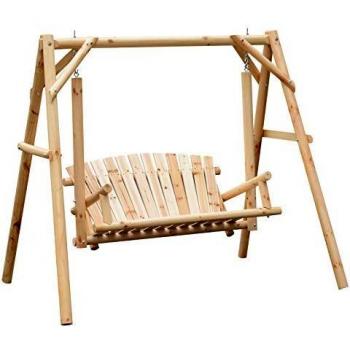 Wooden Patio Lounger with Armrests