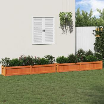 VidaXL Pflanzkübel 2er Set Wachsbraun Massivholz Kiefer