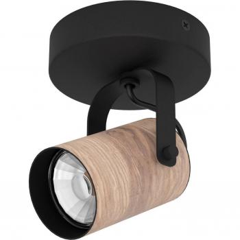 Faretto da soffitto Cayuca 1 Luce Nero/Madera
