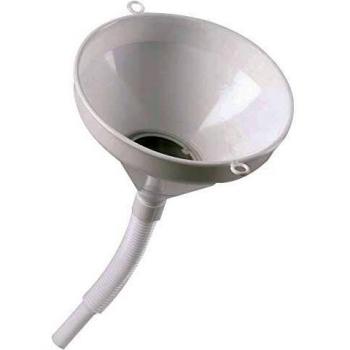 Imbuto bianco con tubo flessibile per cucina