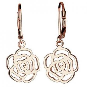 Elli Paar Ohrhänger »Ohrringe Rose Blume Blütenform Romantisch Filigran Silber«