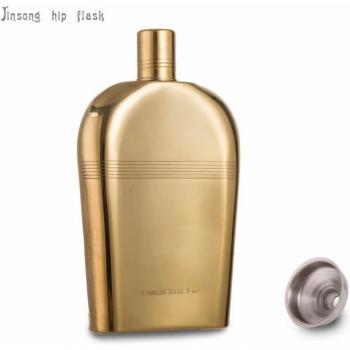 9 unze Taschenflasche aus Edelstahl mit goldener Beschichtung