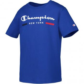 T-shirt Champion Legacy New York Graphique Bleu Garçon Manches Courtes