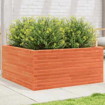Wax Brown Garden Planter 100x100x46 cm Solid Wood Pine
