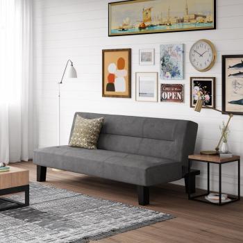 Clic Clac Mechanism Sofa Bed in Grey Velvet