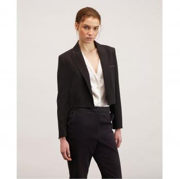 Chaqueta de mujer Spencer con aplicaciones de raso