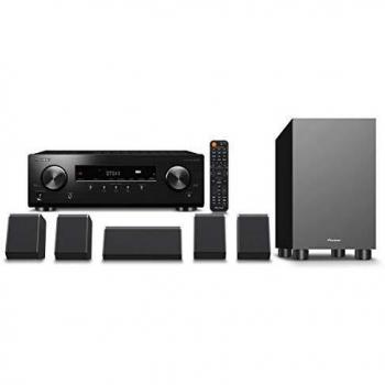 Pioneer HTP-076-B Système Home Cinéma 5.1 avec récepteur et Ensemble d'enceintes (150W/Canal, Multiroom, Bluetooth, Dolby Atmos, Dolby Vision, 4K FullHD, Radio), Noir