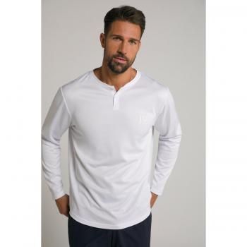 JAY-PI Plus Size Long Sleeve QuickDry Henley Shirt for Women, White, 3XL, Polyester