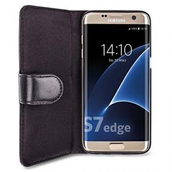 Artwizz 9857‑1753 SeeJacket – Schwarze Lederhülle für das Galaxy S7 Edge