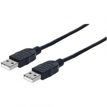 Manhattan USB-A to USB-A Cable, 0.5m, Male to Male, 480 Mbps (USB 2.0)