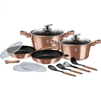 Set di pentole 13 pezzi rosa gold Berlinger Haus