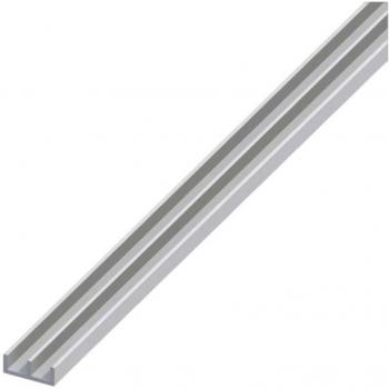 Profilo Doppio U Alluminio Anodizzato Alfer 16×12×1 mm 1 m Argento