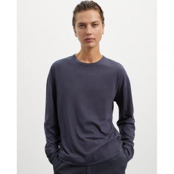 Ecoalf Sustainable Long Sleeve T-Shirt Caviar female L