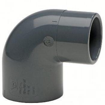 MEGA Muffe 90° PVC-U, 10 bar, Grau, 50/63 mm x 63 mm